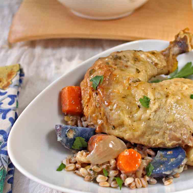 Roasted Chicken with Herb Butter