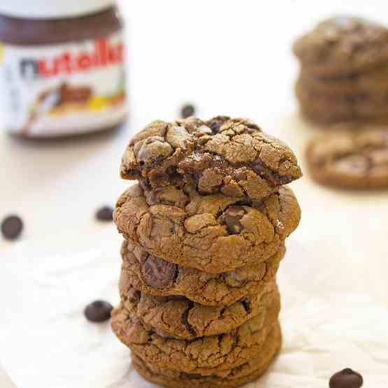 Nutella Chocolate Chip Cookies