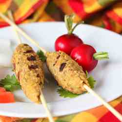 Tempeh Seekh Kebabs