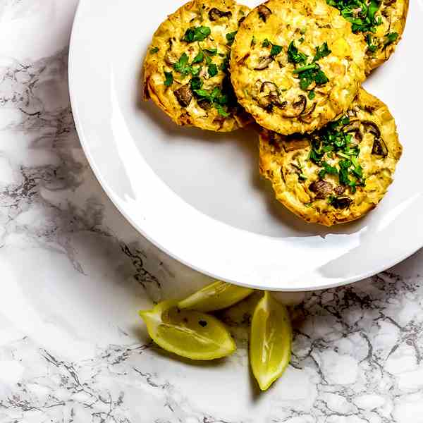 Mushroom - Potatoes Quiche