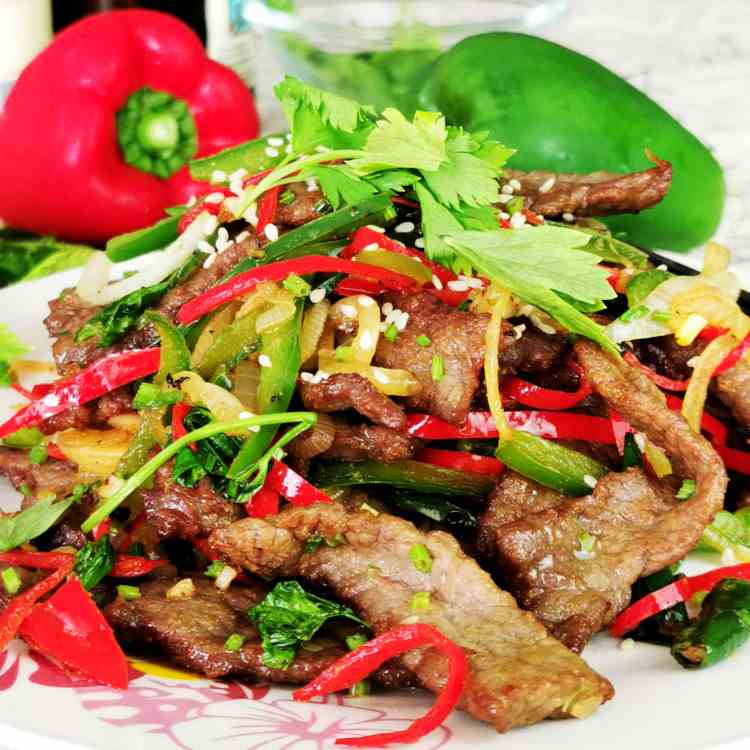 Hunan beef with cumin