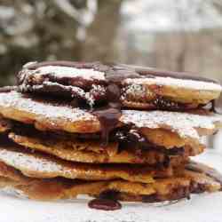 Chocolate Ganache-Filled Pancakes