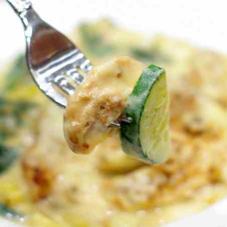 Cheesy Chicken with Spinach, Zucchini and