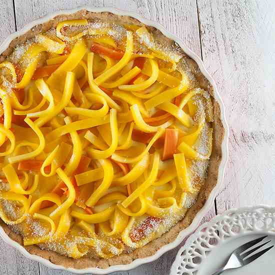 Mango papaya and coconut pie