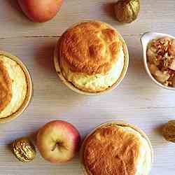 Parsnip Soufflé with Apple-Walnut Sauce