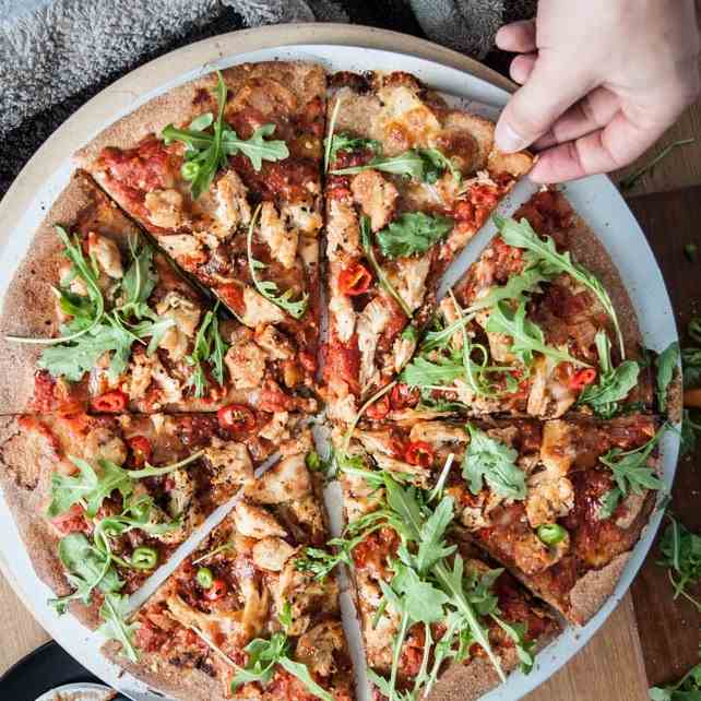 Whole Grain Hot Chicken Pizza