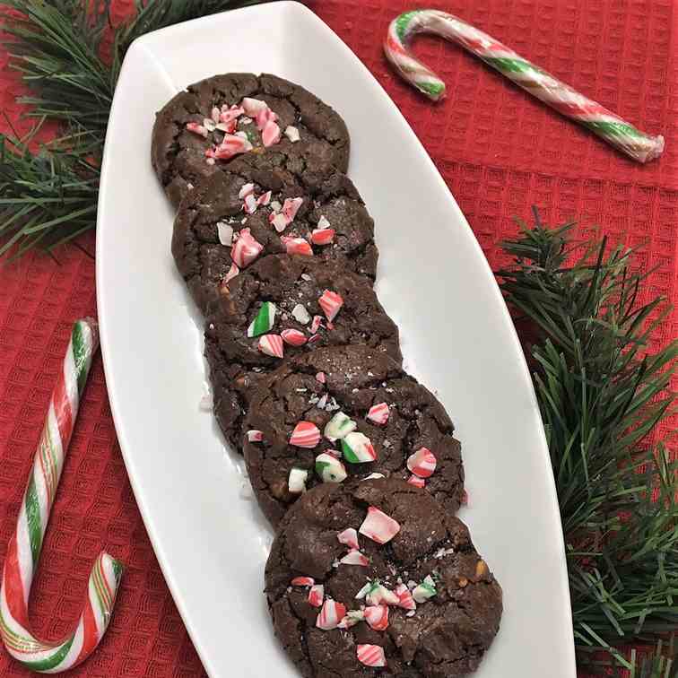 Brownie Peppermint Cookies