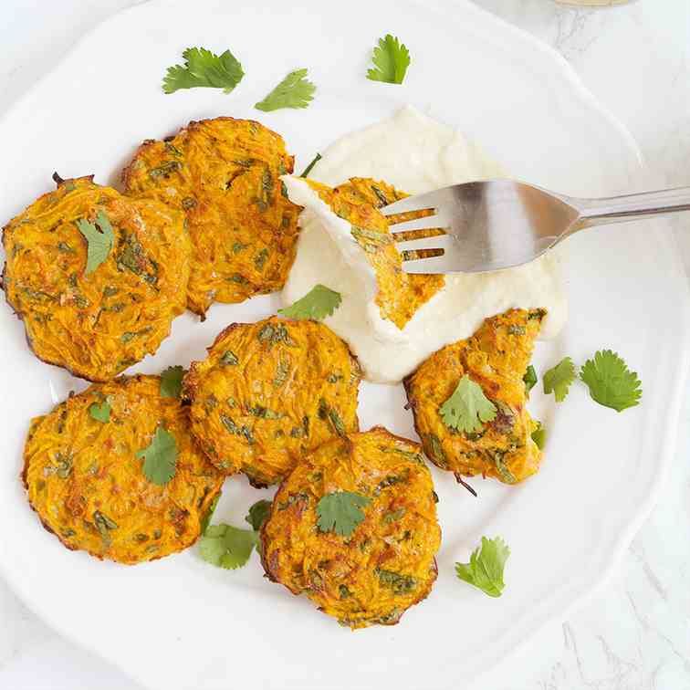 5 ingredient healthy carrot fritters