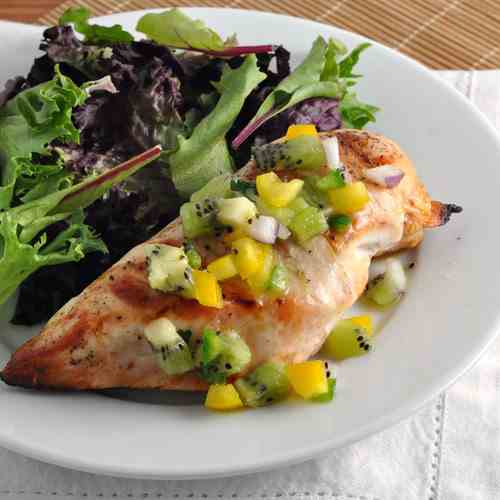 Grilled Chicken with Kiwi Salsa