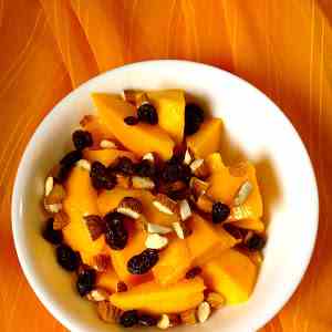Mango Salad with Almonds and Raisins