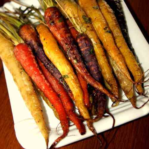 Roasted young Carrots