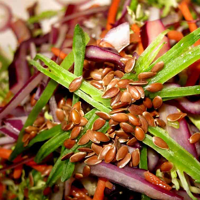 Cabbage, Carrot & Flaxseed Coleslaw