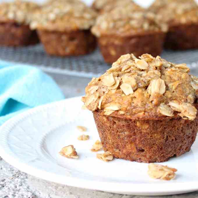 Oatmeal banana muffins