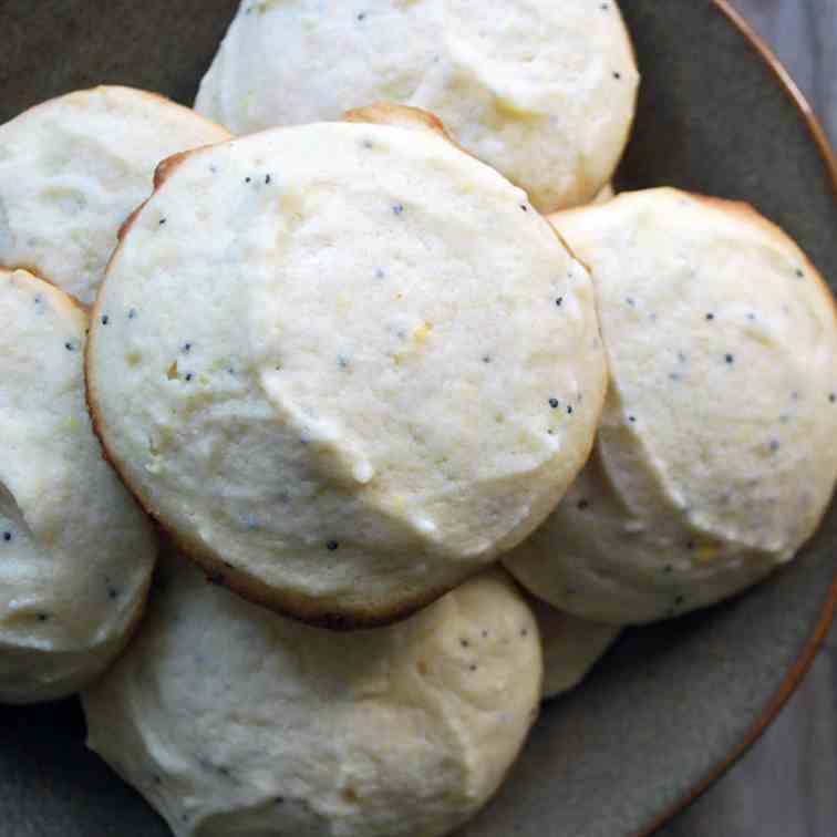 Pillowy Lemon Poppyseed Cookies