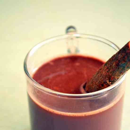 Cinnamon infused Hot Chocolate