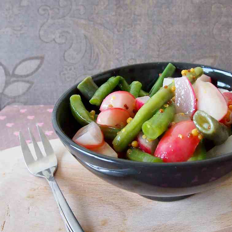 Green bean and radish salad