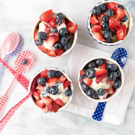 Red, White and Blue Ice Cream