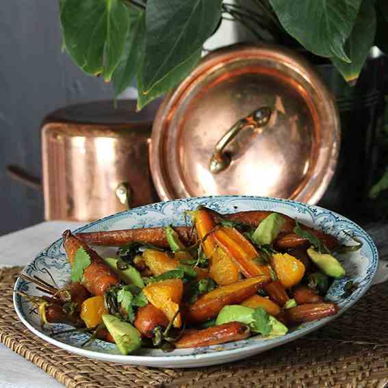 avocado, carrot & orange salad