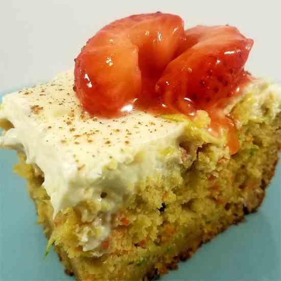 Carrot Zucchini Bars with Citrus Cream Che