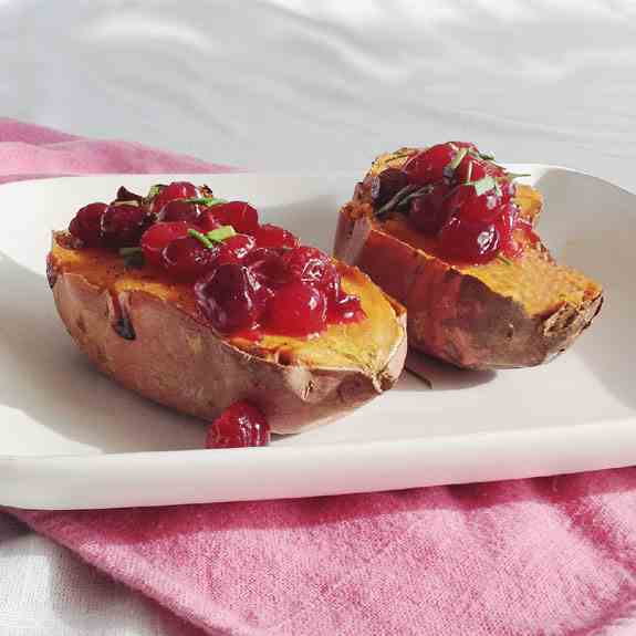 Cranberry Walnut Sweet Potatoes