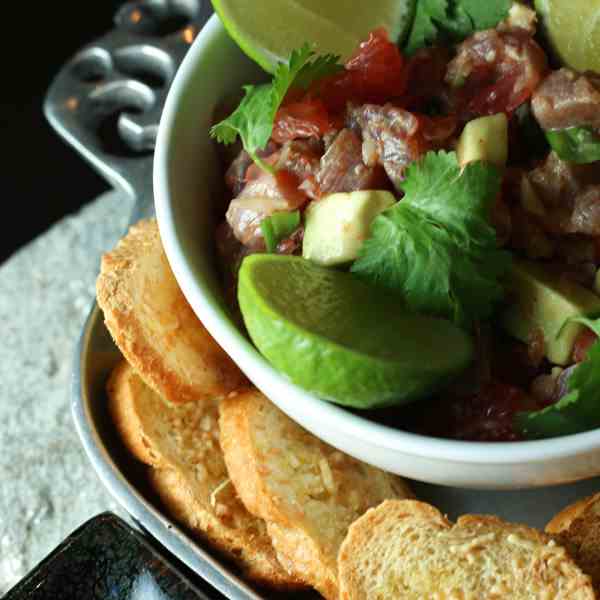 Ahi, avocado & grapefruit Thai-style poke