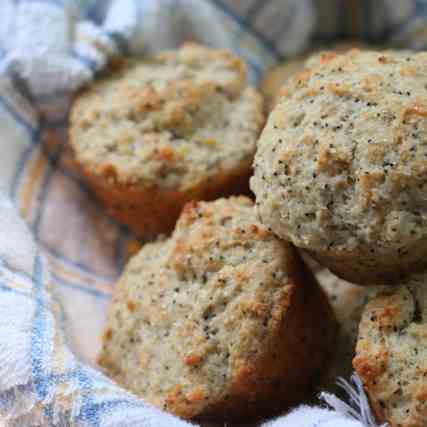 Whole Wheat Lemon Poppyseed Muffins