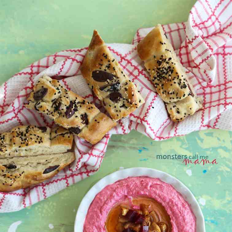 sweet pink hummus