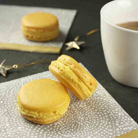 Yuzu & Ginger Macarons