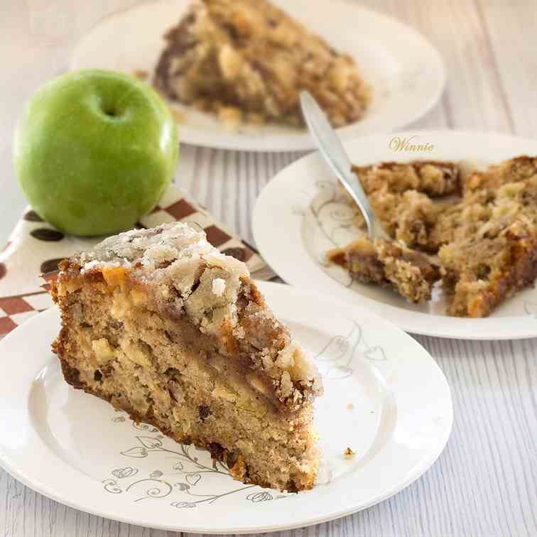 Apple Cake with Caramel Glaze