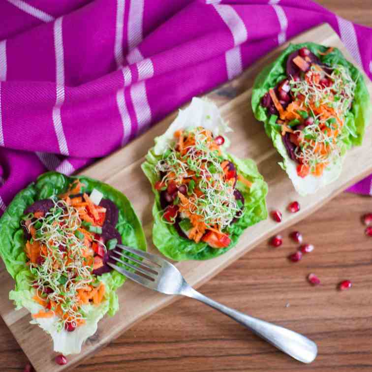 Raw Beetroot Salad Gondolas