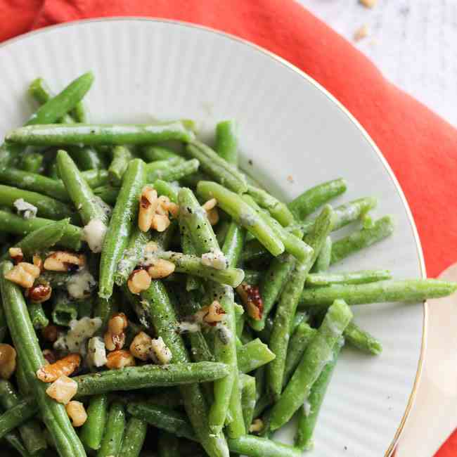 Easy Bleu Cheese Green Beans