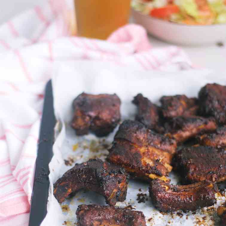 Baked Coffee Pork Ribs