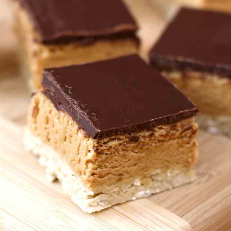 PB & Chocolate Shortbread Bars