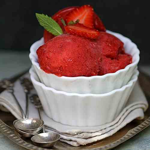 Strawberry Fresh Mint & Lime Sorbet