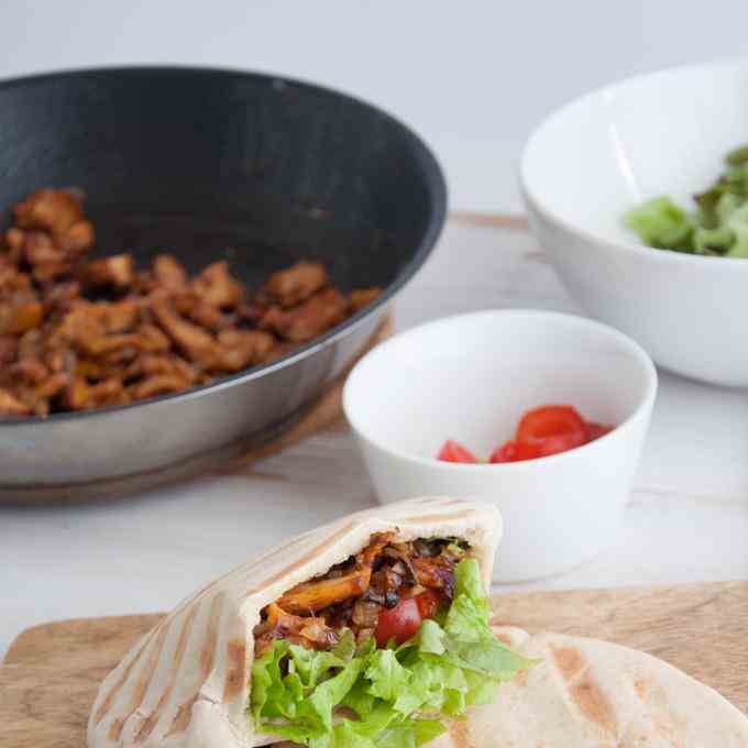 Vegan Chanterelle Pitas