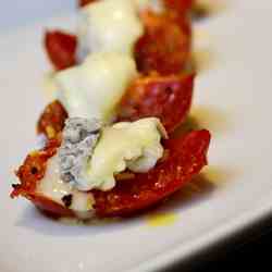 Simply Roasted Tomatoes with Cheese