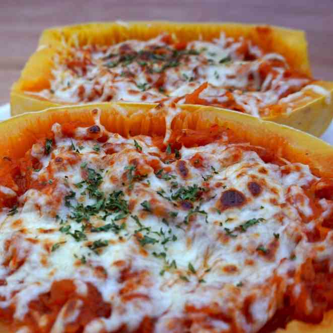 Baked Spaghetti Squash with Marinara Sauce