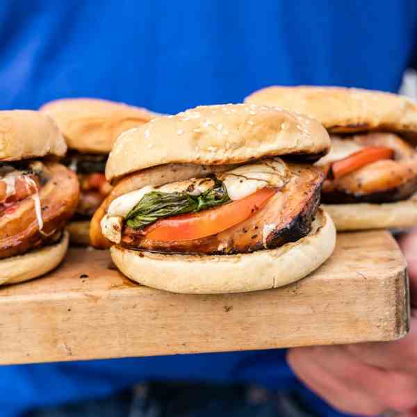 Stuffed Caprese Chicken Sandwiches