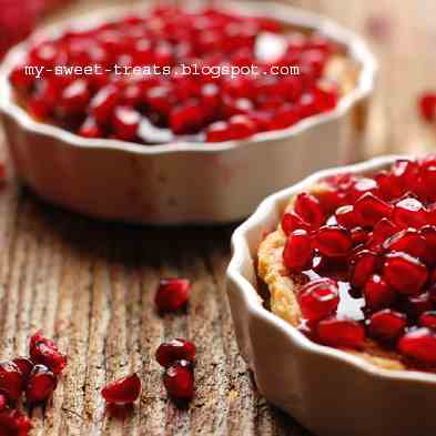 Almond Chocolate Pomegranate Tart 