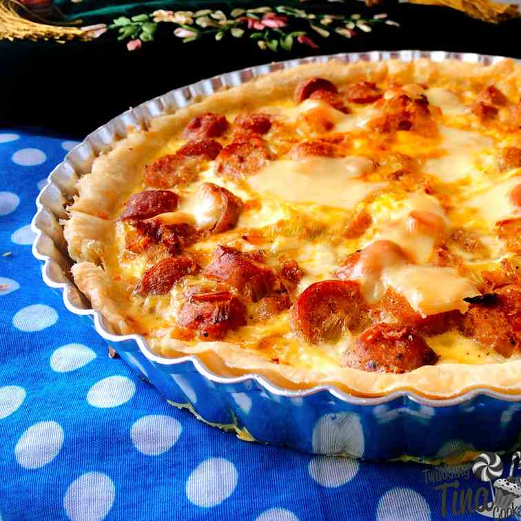 Leek and Sausage Quiche