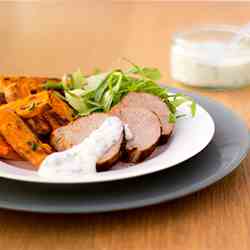 Paprika Pork & Sweet Potato Wedges