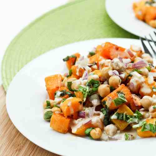 Roasted Butternut Squash and Chickpea Sala