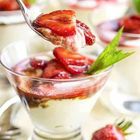 Balsamic Strawberry Mascarpone Mousse