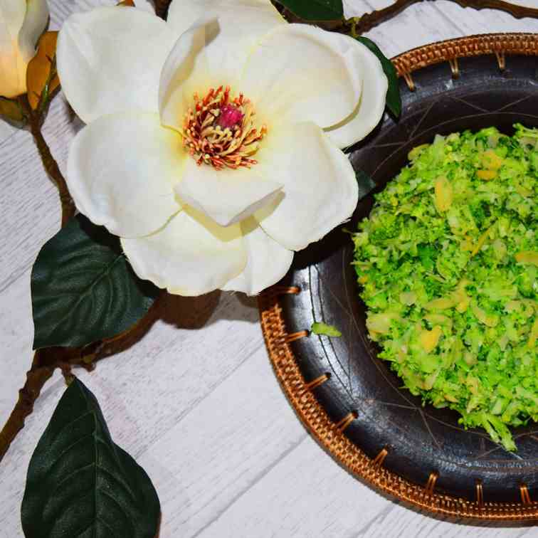 Coconut and Almond Broccoli Rice