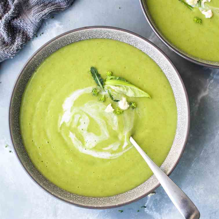 Broccoli Cauliflower Potato Leek Soup