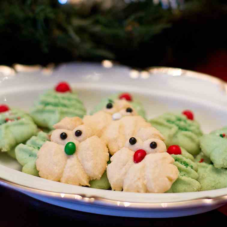Christmas Owl Spritz Cookies