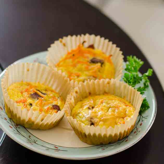 Carrot Bacon Egg Muffins