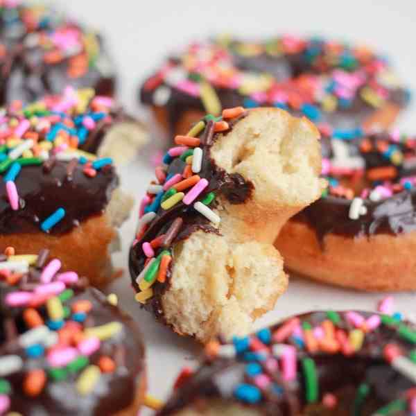 Cake Donuts with Chocolate Ganache
