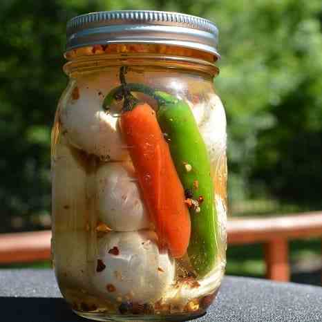 Three Alarm Pickled Mushrooms