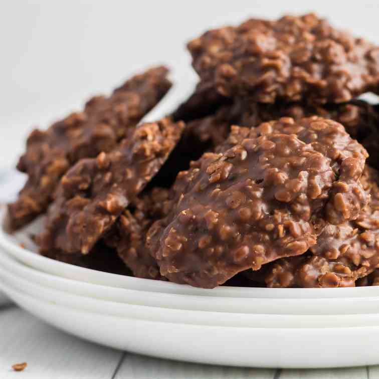 Chocolate Peanut Butter No Bake Cookies